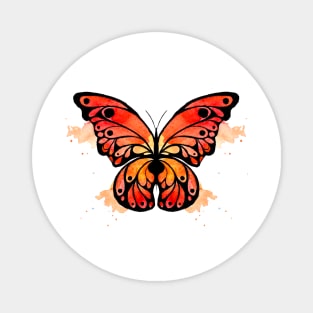 Abstract Monarch Butterfly Magnet